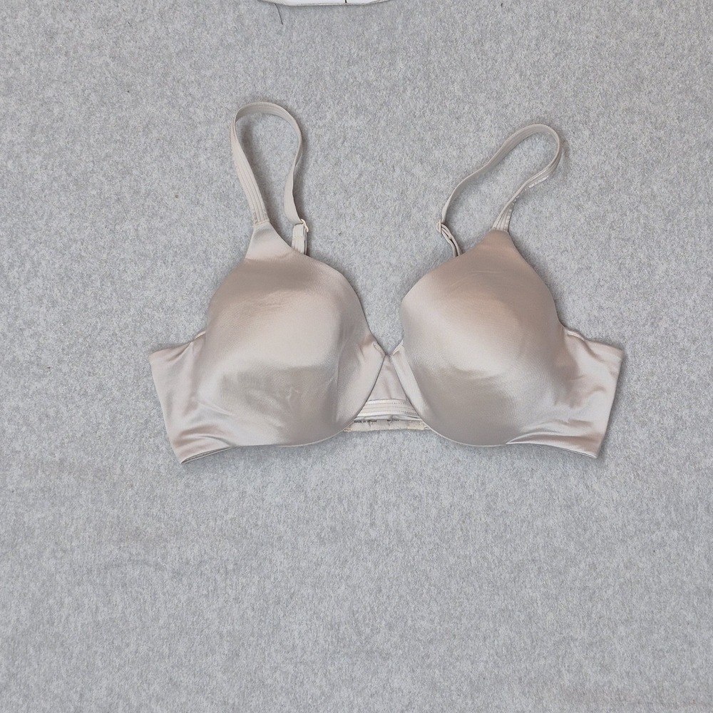 Bali Women Bra 36C Beige Lightly Lined T Shirt Underwired Satin Strap